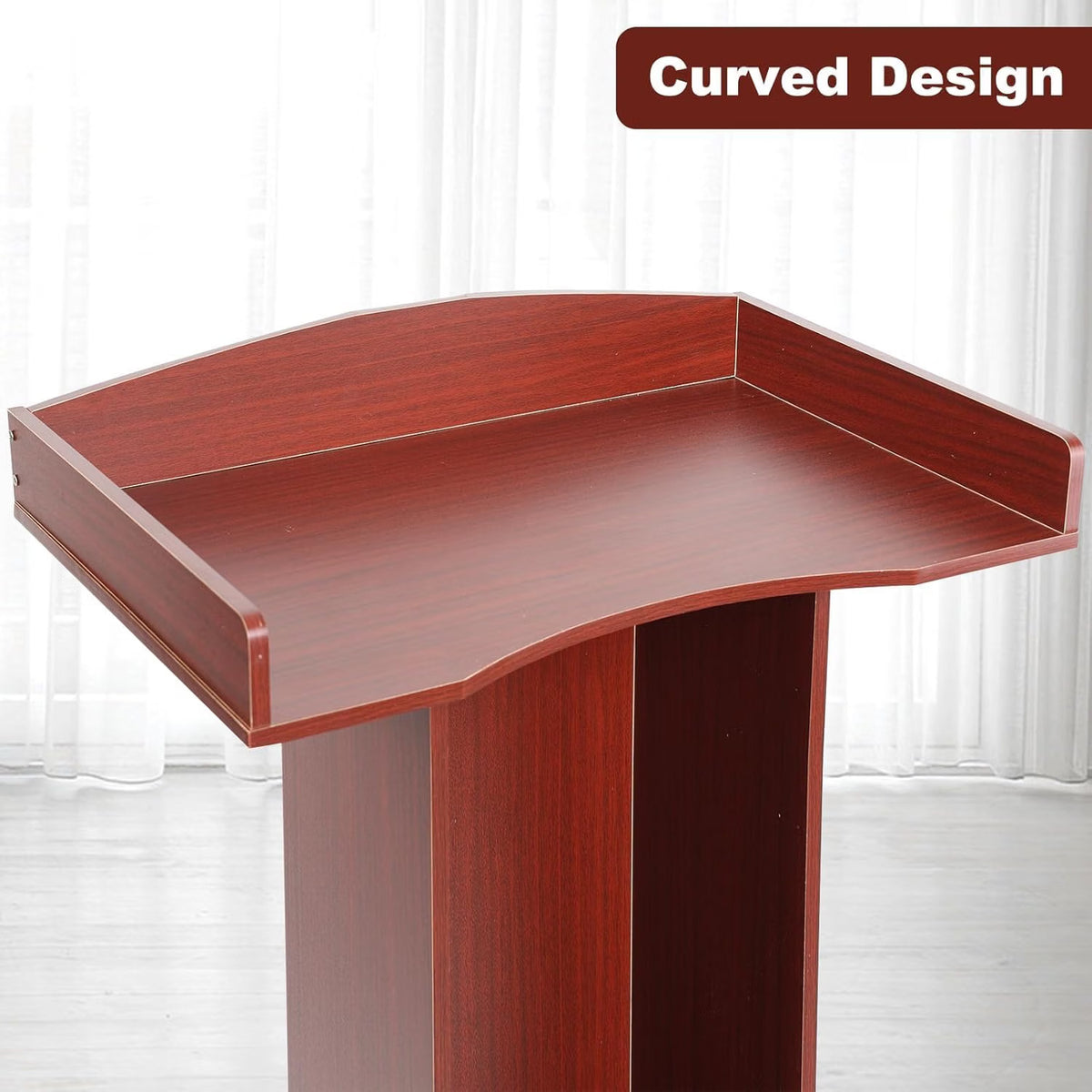 Teak Wood Podium Stand for Lectern Presentation Church Classroom, Podium for Lecture, Wedding Speech
