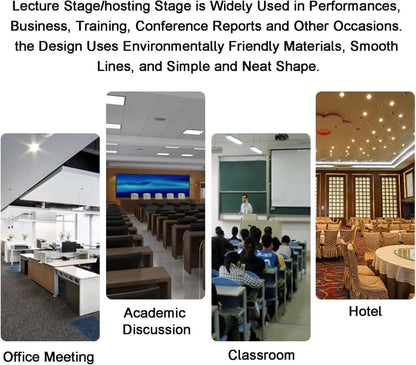 Heavy Duty Steel Podium with Mic Holder For Church | School | Seminar | SPEECHES (Black,Red,White) Office by OEM 2yrs warranty