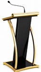 CCNOS Heavy-Duty Wooden steel Podium // Mic holder /usefull for conferences, seminars, schools, colleges, and universities and public events by OEM (2yrs Warranty)