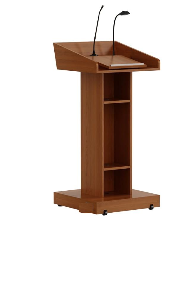 Versatile /Rose wood/Teak wood Podium with two shelfs For | School | Presentation | Seminar | Church | Office