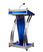 HeavyDuty Double Steel White wooden Conference Podium with Mic holder for Office, Church & School,colleges, and universities and public events by OEM