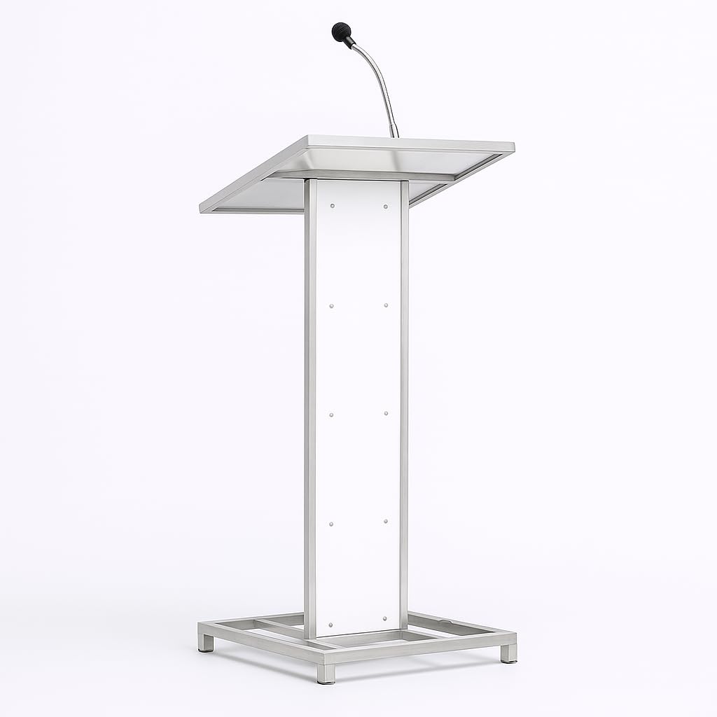 CCNOS 4FT Heavy Duty Steel Podium with Mic Holder For Church | School | Seminar | SPEECHES Office by OEM 2yrs warranty