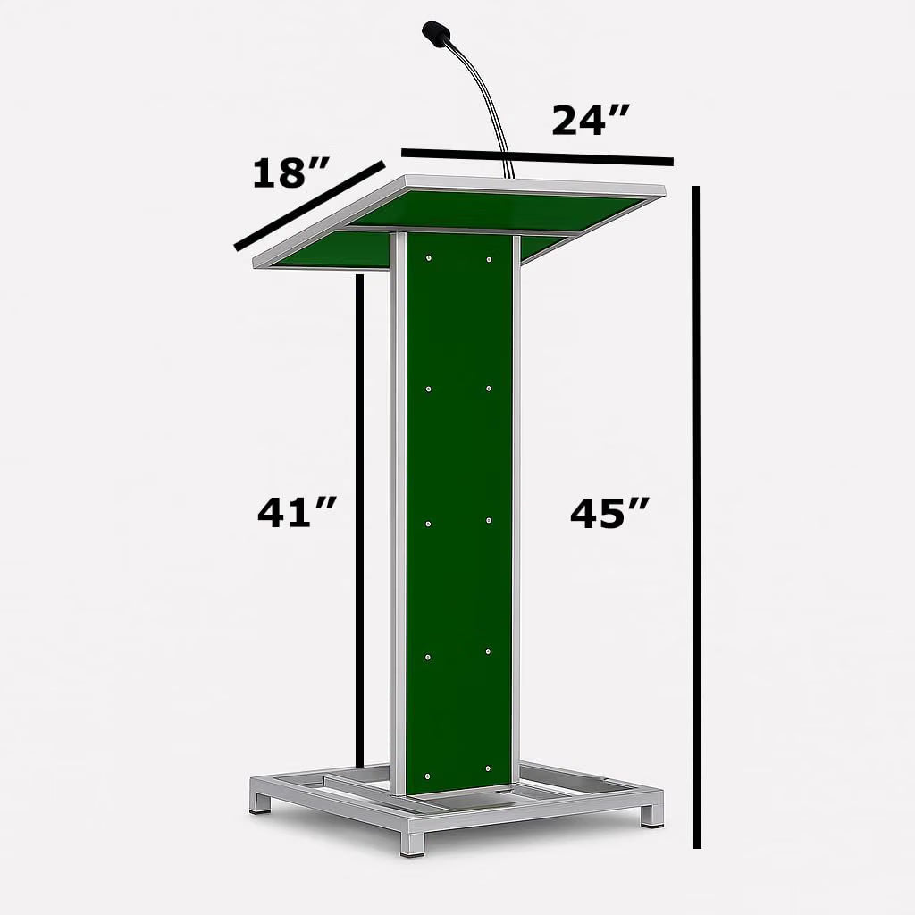 Heavy Duty Steel Podium with Mic Holder For Church | School | Seminar | SPEECHES