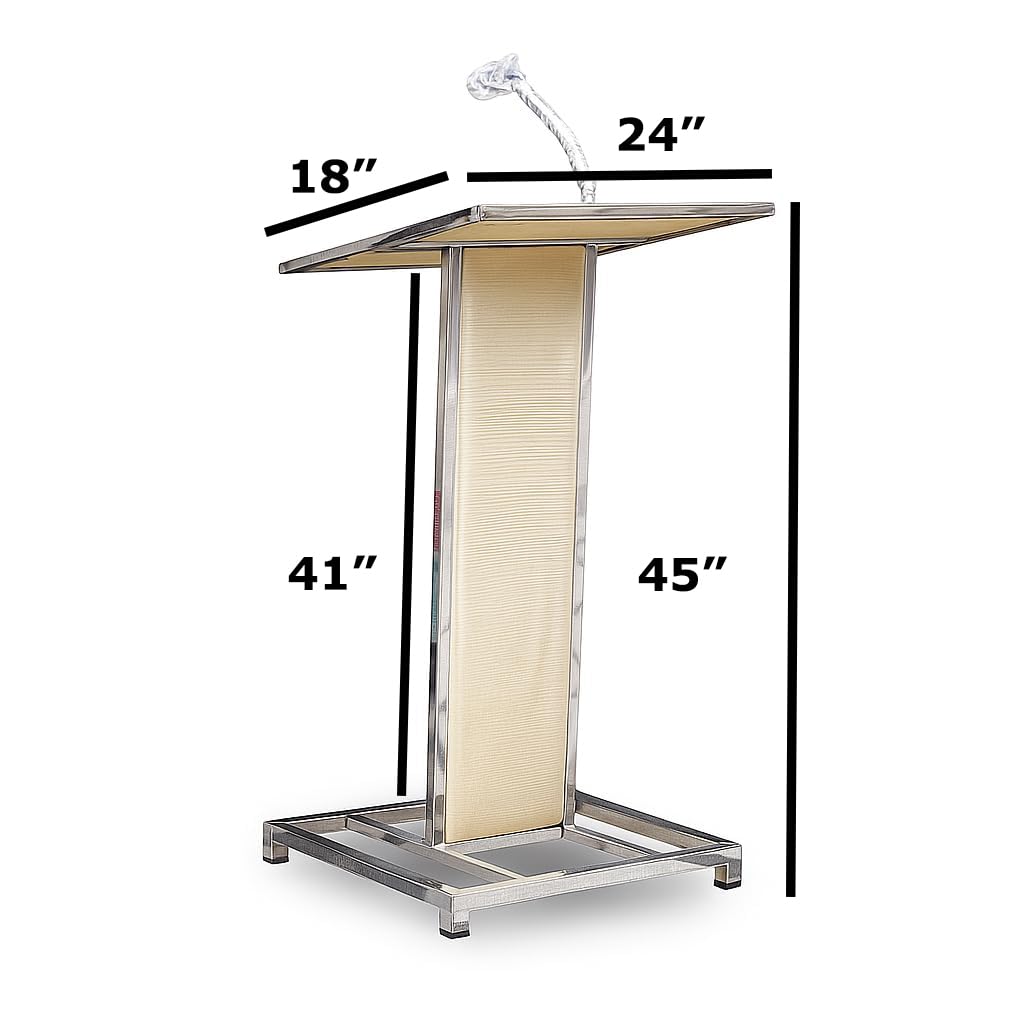 Heavy Duty Steel Podium with Mic Holder For Church | School | Seminar | SPEECHES