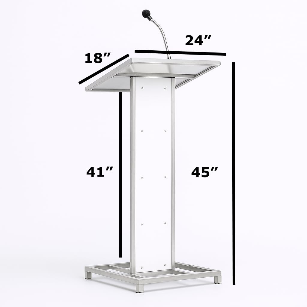 Heavy Duty Steel Podium with Mic Holder For Church | School | Seminar | SPEECHES