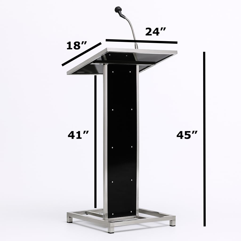 Heavy Duty Steel Podium with Mic Holder For Church | School | Seminar | SPEECHES