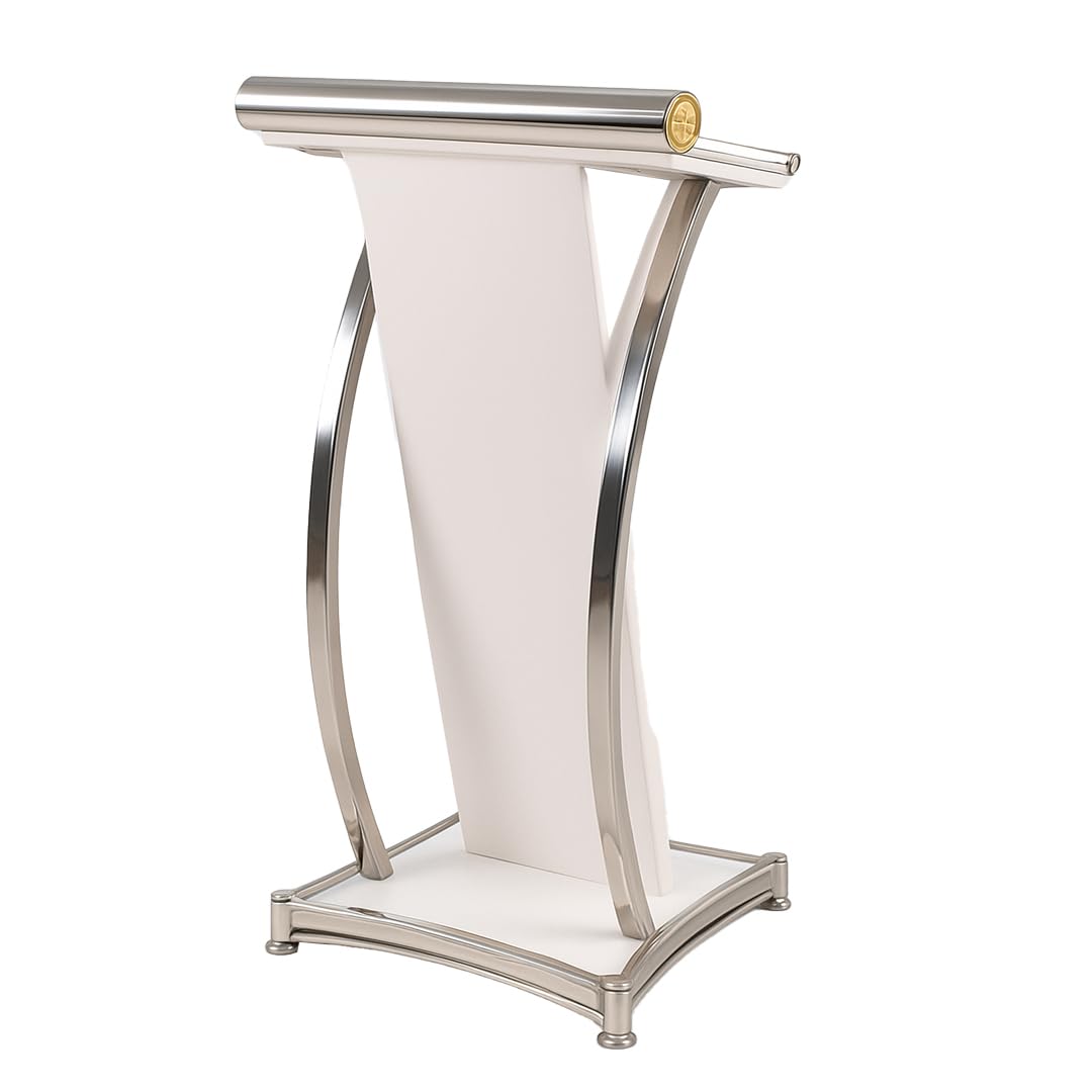 CCNOS Heavy-Duty Wooden steel Podium // Mic holder /usefull for conferences, seminars, schools, colleges, and universities and public events by OEM (2yrs Warranty)