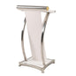 CCNOS Heavy-Duty Wooden steel Podium // Mic holder /usefull for conferences, seminars, schools, colleges, and universities and public events by OEM (2yrs Warranty)