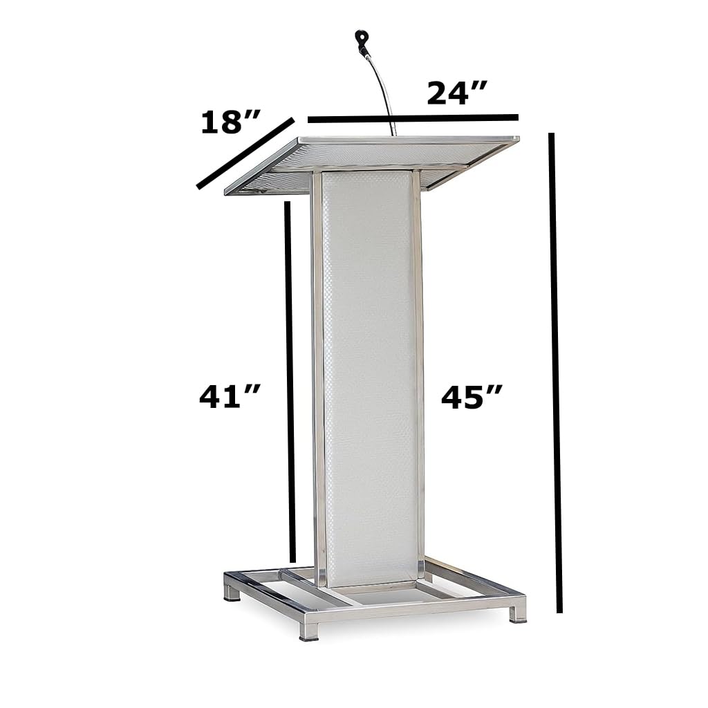 Heavy Duty Steel Podium with Mic Holder For Church | School | Seminar | SPEECHES
