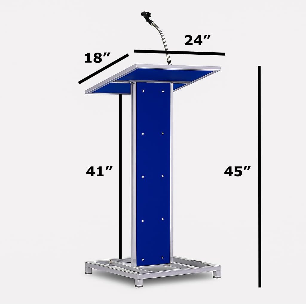Heavy Duty Steel Podium with Mic Holder For Church | School | Seminar | SPEECHES