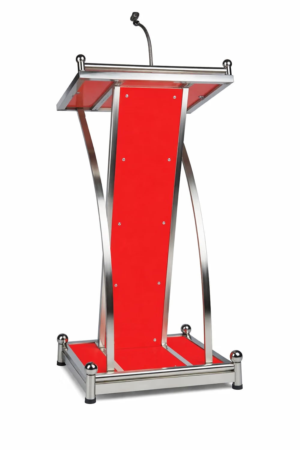 HeavyDuty Wooden Steel Podium With Mic Holder- Steel Podium for Hotels | Church | Offices | Schools & Colleges (Blue) Office by OEM