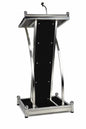 HeavyDuty Wooden Steel Podium With Mic Holder- Steel Podium for Hotels | Church | Offices | Schools & Colleges (Blue) Office by OEM