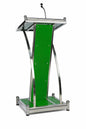HeavyDuty Wooden Steel Podium With Mic Holder- Steel Podium for Hotels | Church | Offices | Schools & Colleges (Blue) Office by OEM