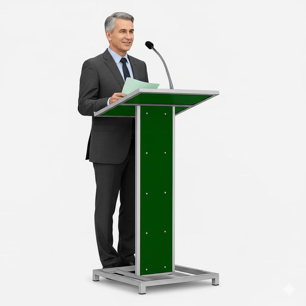 Heavy Duty Steel Podium with Mic Holder For Church | School | Seminar | SPEECHES