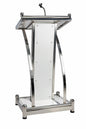 HeavyDuty Wooden Steel Podium With Mic Holder- Steel Podium for Hotels | Church | Offices | Schools & Colleges (Blue) Office by OEM