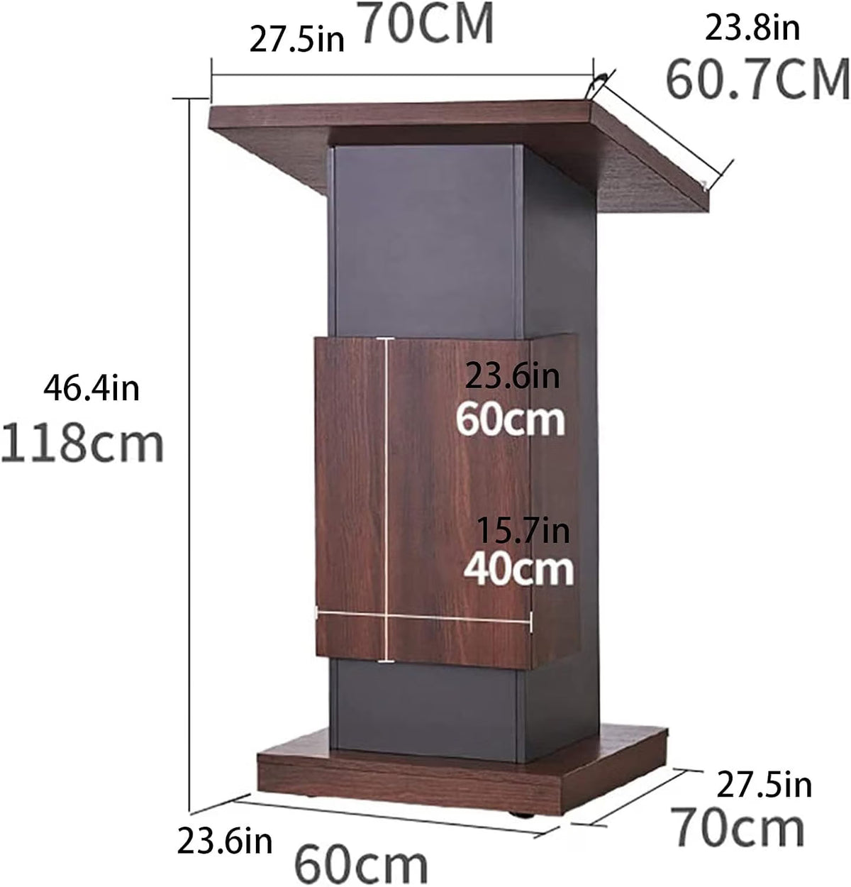 Ultra Modern Wooden lecture stand with Mic holder for Teacher/church pulpit /Ideal for Conferences, Schools & Public Events