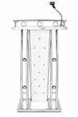 CCNOS Premium Stainless Steel Podium Stand with Flexible Microphone Holder | Modern Lecture & Church Lectern | Rust Resistant | Heavy Duty | Ideal for Church, School, Office & Conference Hall