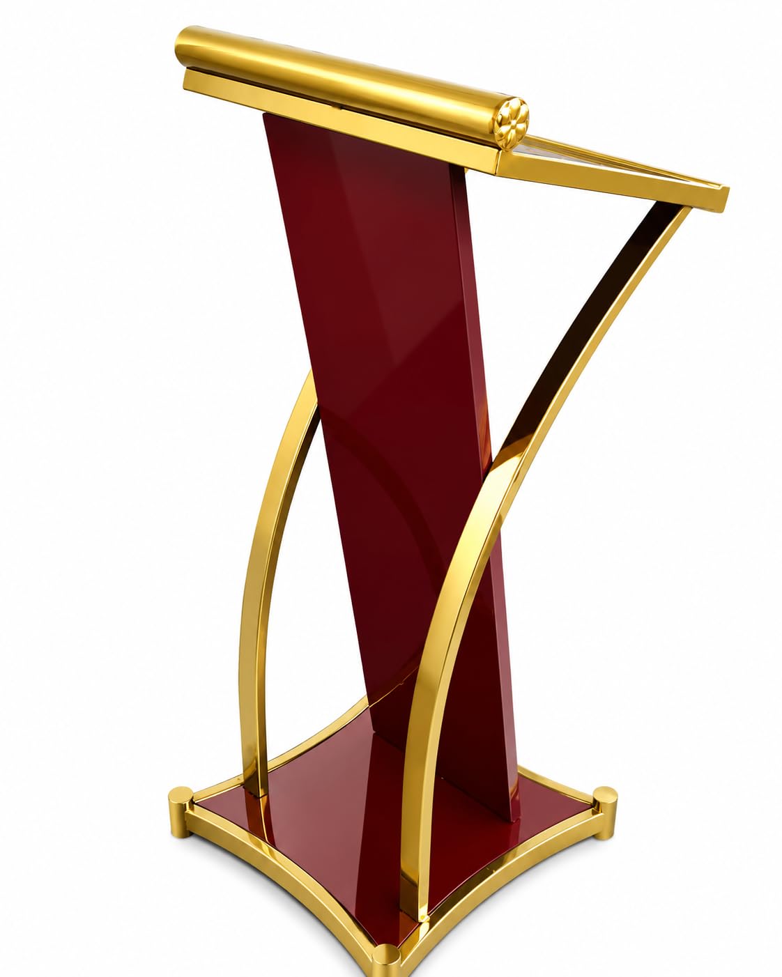 CCNOS Heavy-Duty Wooden steel Podium // Mic holder /usefull for conferences, seminars, schools, colleges, and universities and public events by OEM (2yrs Warranty)