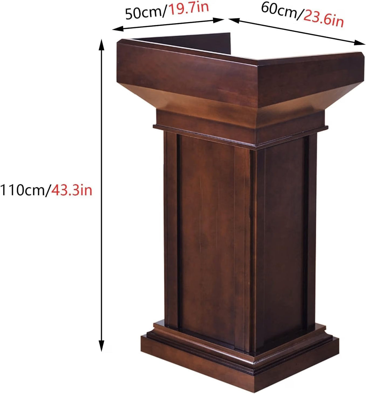 Historical Teak Wooden Podium stand with Mic for Office, School,colleges Universities and public events Office