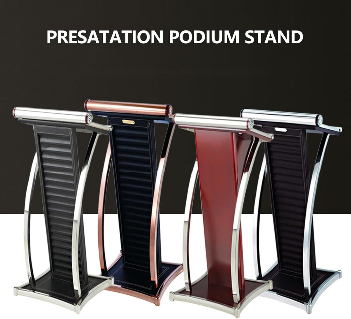 Heavy Duty Stainless Steel Podium Stand with Mic/Church pulpit for conferences, seminars, schools, colleges, Hotels and universities and public events