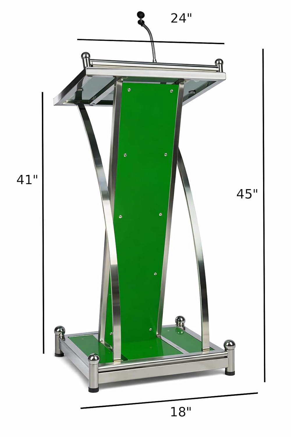 HeavyDuty Wooden Steel Podium With Mic Holder- Steel Podium for Hotels | Church | Offices | Schools & Colleges (Blue) Office by OEM