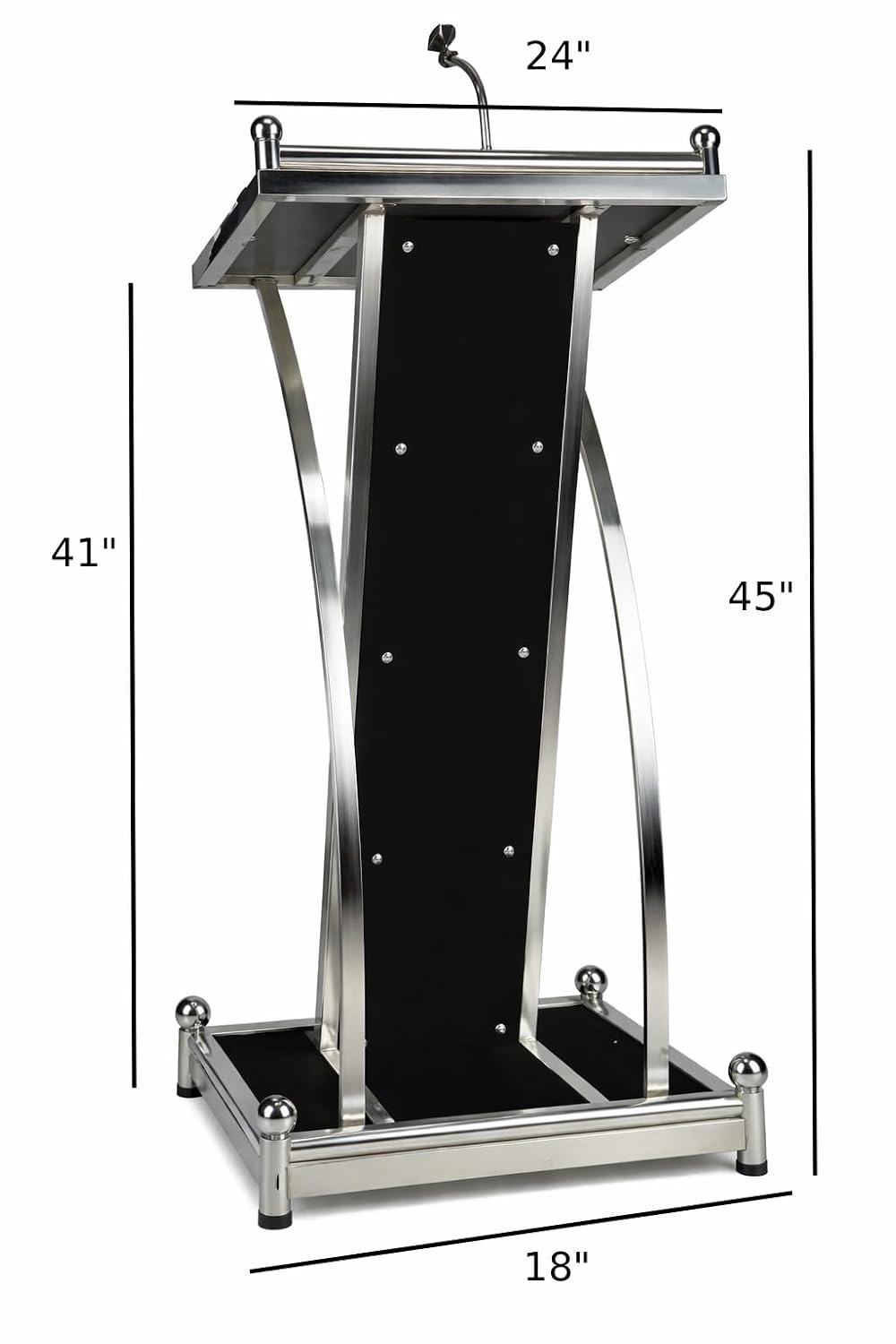 HeavyDuty Wooden Steel Podium With Mic Holder- Steel Podium for Hotels | Church | Offices | Schools & Colleges (Blue) Office by OEM