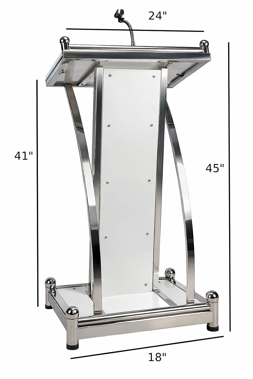 HeavyDuty Wooden Steel Podium With Mic Holder- Steel Podium for Hotels | Church | Offices | Schools & Colleges (Blue) Office by OEM