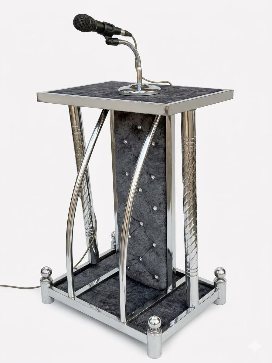Steel Podium with Mic holder For Church | School | Seminar | SPEECHES by OEM
