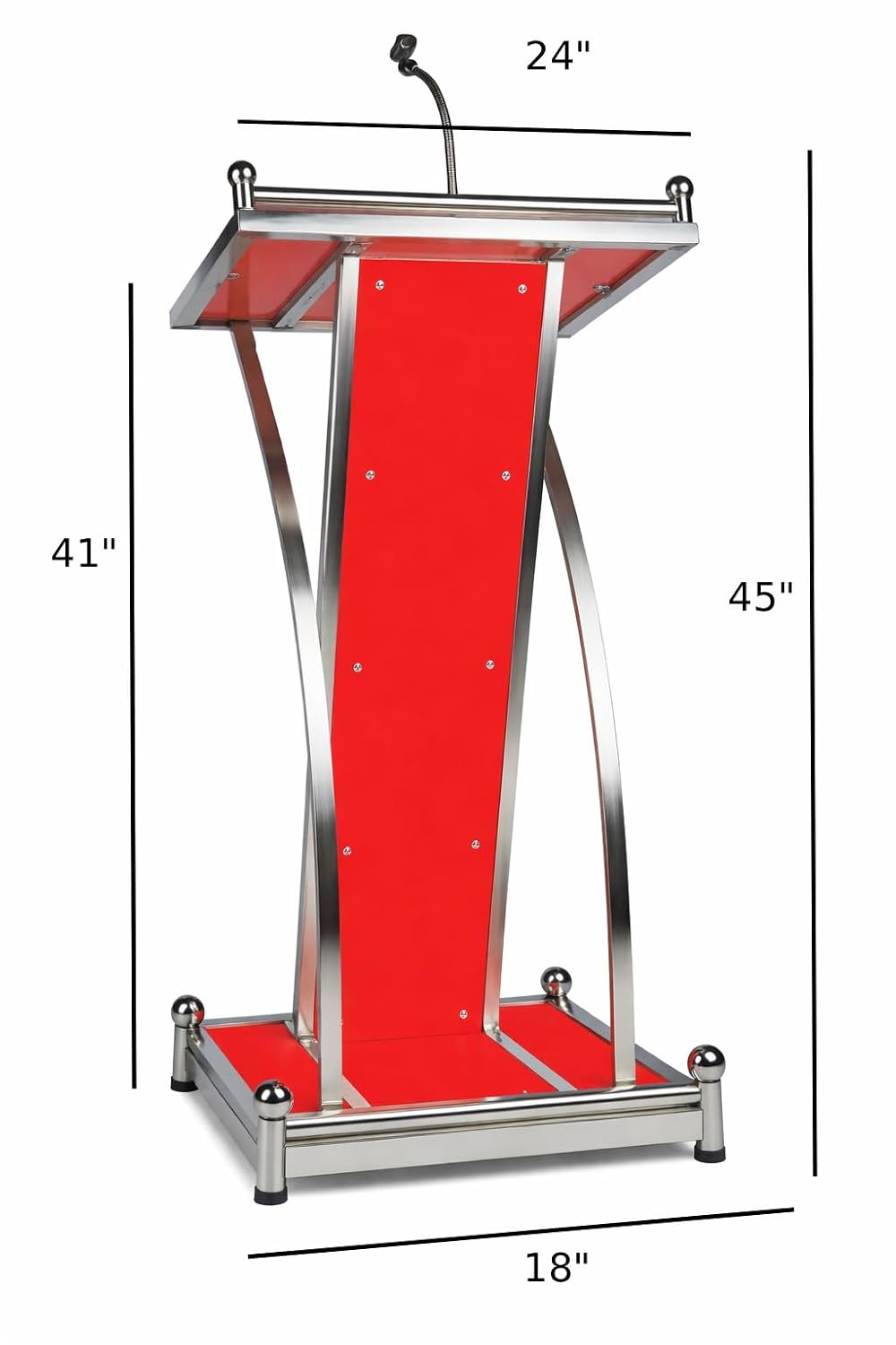 HeavyDuty Wooden Steel Podium With Mic Holder- Steel Podium for Hotels | Church | Offices | Schools & Colleges (Blue) Office by OEM