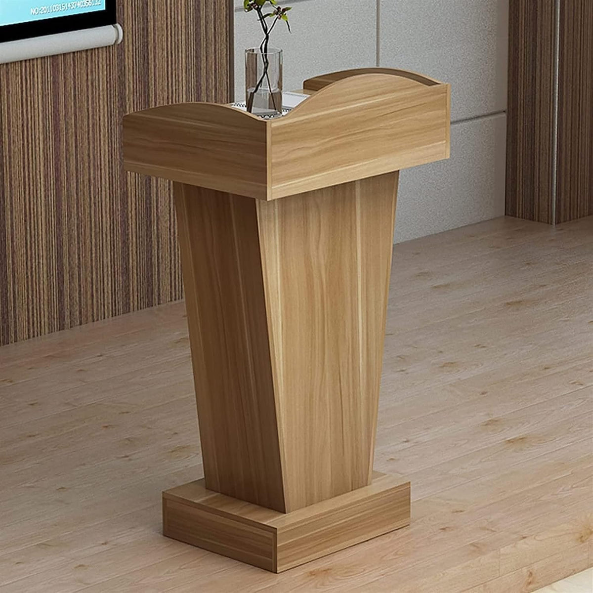 Teak/Rose Wooden Podium Stand with Mic for Lectern Presentation Wedding Speech,Church,Pulpit for office, Classroom by OEM with 5yrs warranty