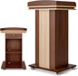 Heavy-Duty wooden Podium with Built-in Mic Holder | Used in Govt Offices | 2yrs Warranty by OEM