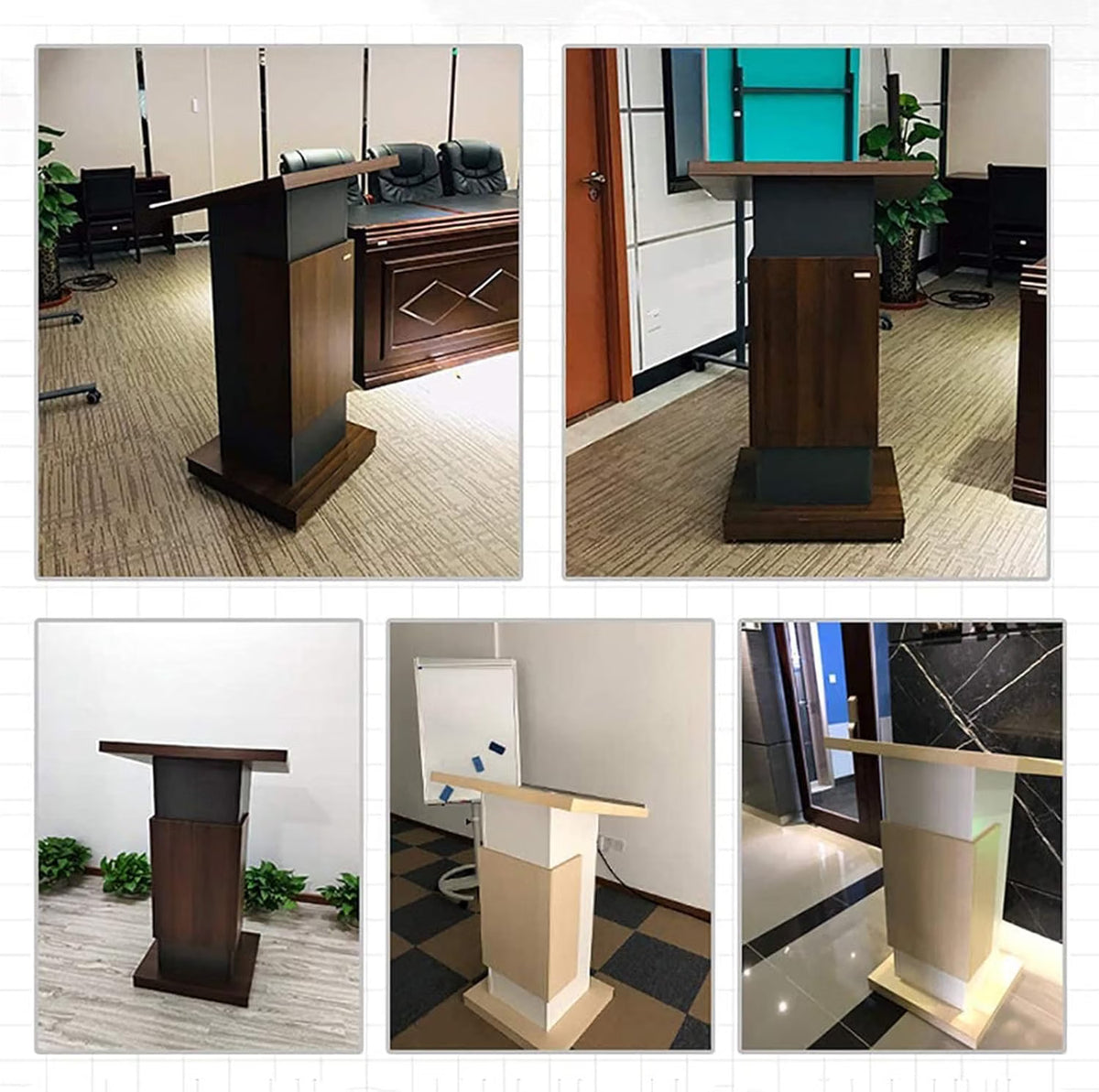 Ultra Modern Wooden lecture stand with Mic holder for Teacher/church pulpit /Ideal for Conferences, Schools & Public Events