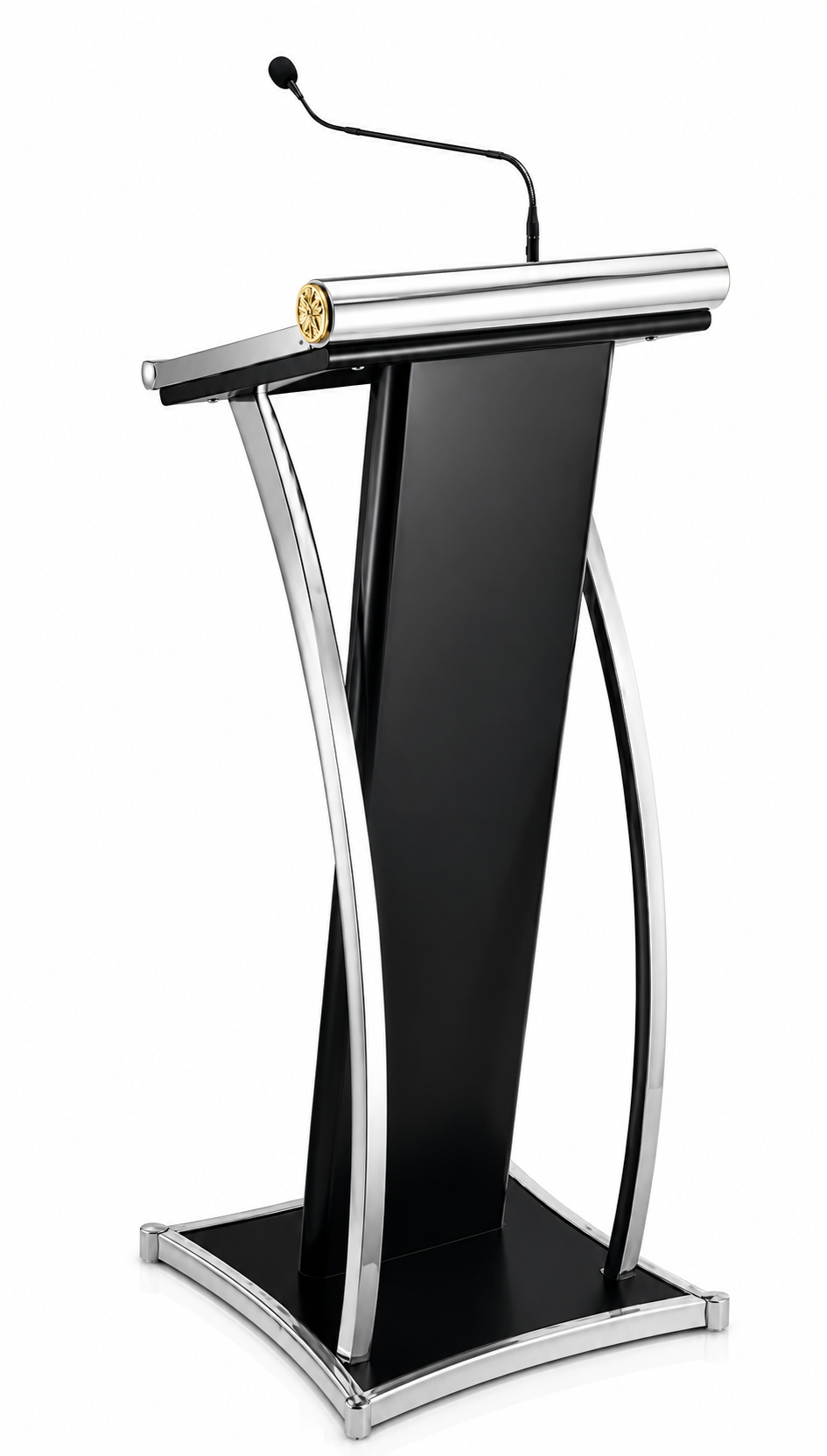 CCNOS Heavy-Duty Wooden steel Podium // Mic holder /usefull for conferences, seminars, schools, colleges, and universities and public events by OEM (2yrs Warranty)