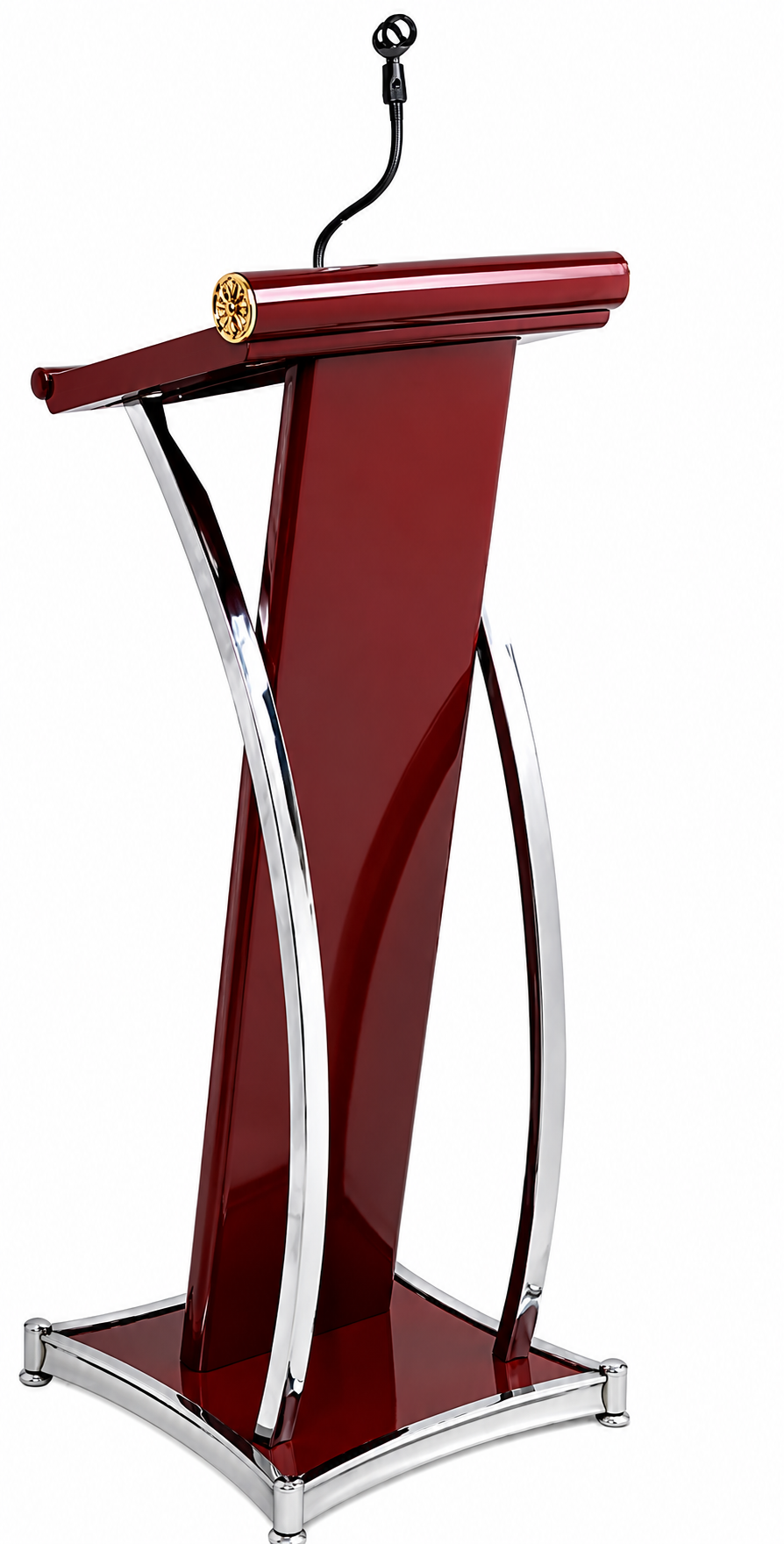 CCNOS Heavy-Duty Wooden steel Podium // Mic holder /usefull for conferences, seminars, schools, colleges, and universities and public events by OEM (2yrs Warranty)