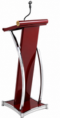CCNOS Heavy-Duty Wooden steel Podium // Mic holder /usefull for conferences, seminars, schools, colleges, and universities and public events by OEM (2yrs Warranty)