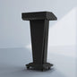 CCNOS Heavy Duty Wooden Podium with Wheels & Mic Holder | Black | 43.7"